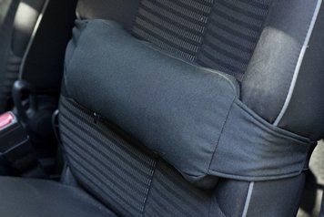 Ортопедична подушка під спину для водія на блискавці 34х13х8см з ременями кріплення J2508 фото